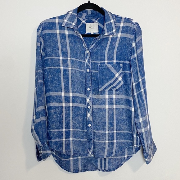 Rails Hunter Pacific Blue Plaid Button Down - Picture 2 of 10